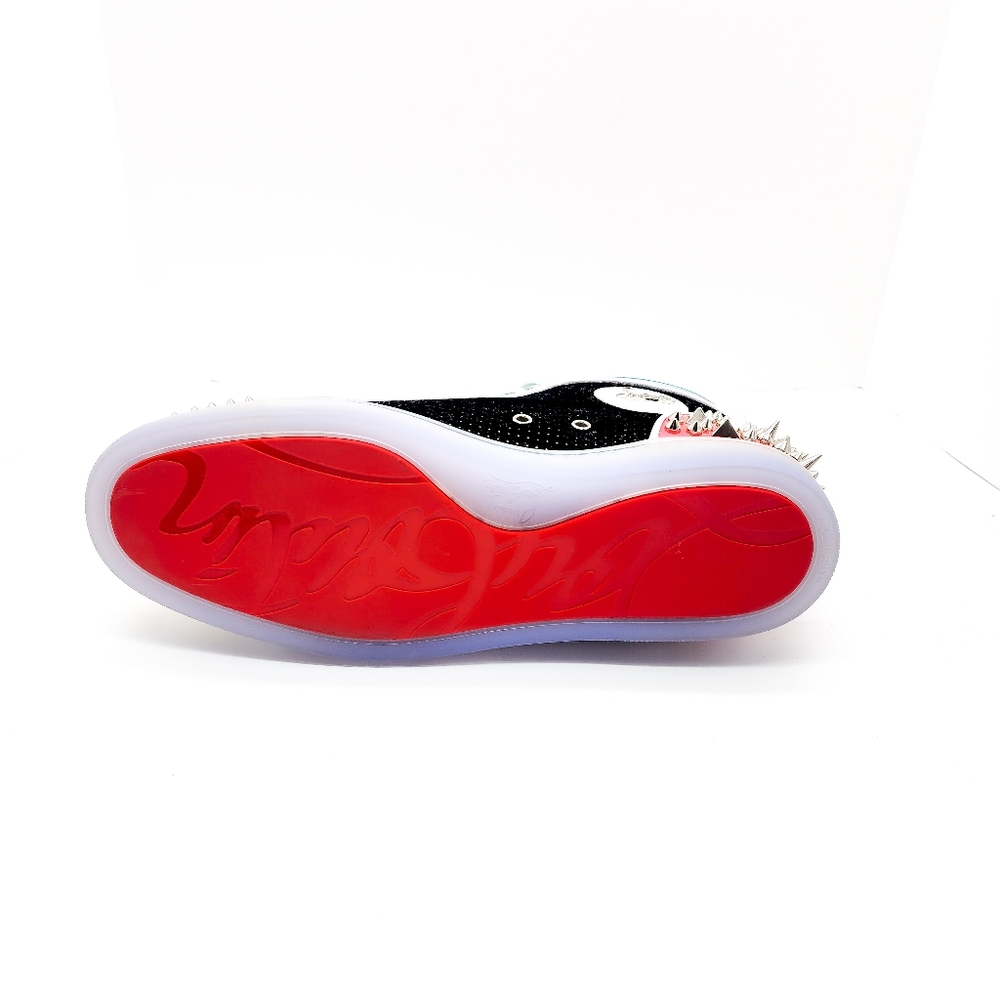 CHRISTIAN LOUBOUTIN Spike MultiColor HighTop Spikes Designer Sneakers Shoes EU43 - Picture 8 of 8
